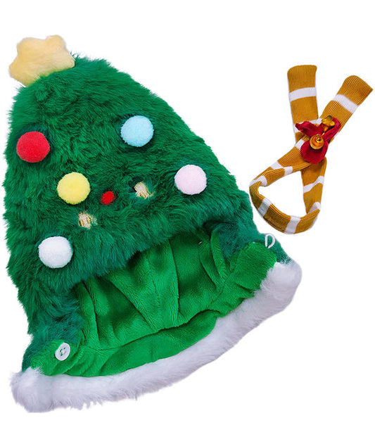 Doll Clothes |Adorable Christmas Doll Hat Set - Festive & Fun |  Doll's Christmas Tree Hood Set