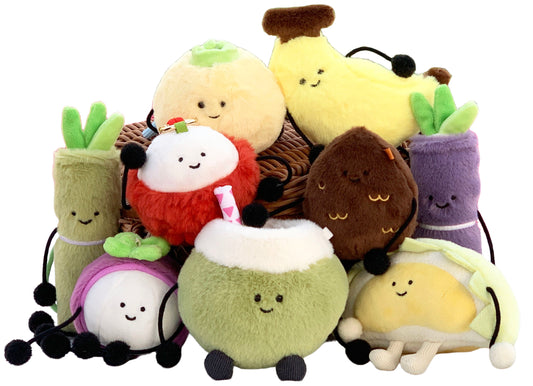 Tropical Fruit Plush Keychain